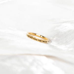 BE STILL, Ring, Stainless Rose Gold, Silver and Gold, faith, scripture, jewelry, Jesus, faith wear, religious ring, PSALM 46:10