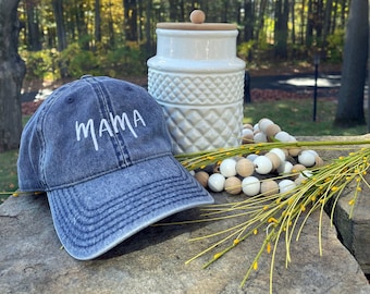 Mama Baseball Hat | Vintage Washed Cotton Cap | Cute Mom Hat | Mothers Day Gift | Mom Life Hat