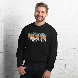 Wisconsin Sweatshirt: Retro Midwest Crewneck