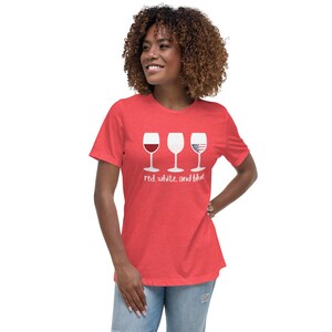 Red Wine & Blue Shirt, Wine Shirt, 4th of July Shirt, Red White Blue, Patriotic Shirt, Independence Day Shirt, Fourth of July Shirt, USA