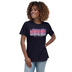 Women es Wisconsin Entspanntes T-Shirt / Wisconsin Geschenk / Wisconsin Pride / Wisco Geschenk / Wisconsin Trip / Wisconsin Roadtrip / Damen Shirt / Wiso