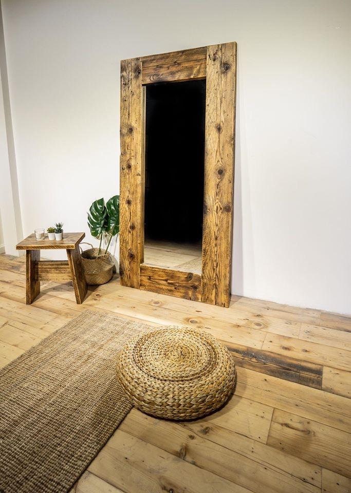 Full Length Rustic Floor Mirror Handmade in UK Etsy
