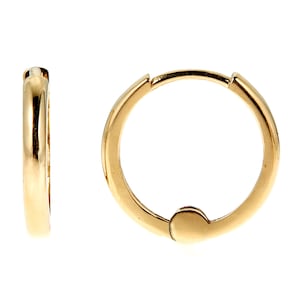 10k Yellow Gold Mini Huggies Hoops Earrings