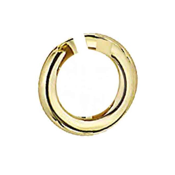 14k Solid Yellow Gold Open Jump-ring 4.5mm For Replacement D.I.Y