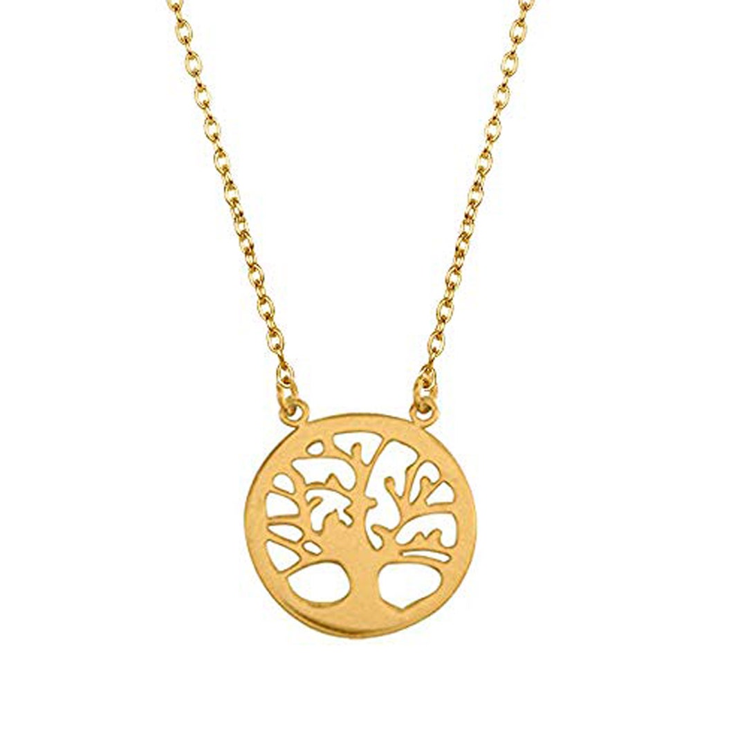 ONEFINITY Baum Des Lebens Halskette - Vergoldet Sterling Silber Mit Perlmutt