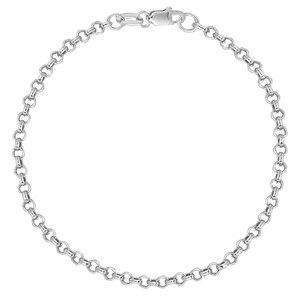2.3mm 10k Yellow Gold Rolo Anklet
