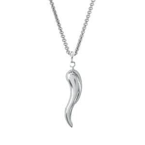 Sterling Silver Mini Italian Horn Pendant
