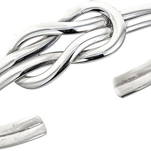 Mariner Tie the Love Knot-manchetarmband 7 inch 925 sterlingzilveren verstelbare liefdesknooparmband
