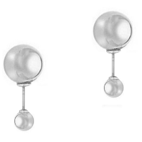 Double Ball Earrings Etsy