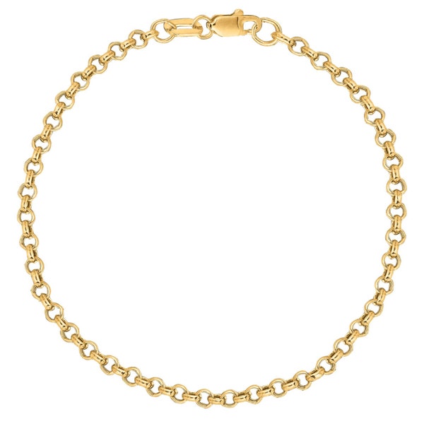 10k Yellow Gold Rolo Foot Ankle Chain Anklet