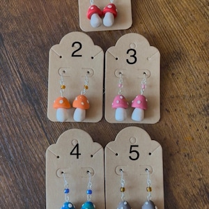 Polymer Mushroom Earrings