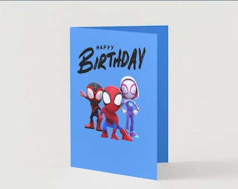 Spidey and Friends Kindergeburtstag Karte