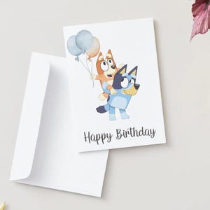 Bluey and Bingo Birthday Card