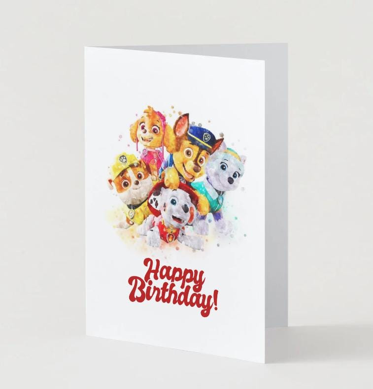 Paw Patrol Kindergeburtstag Karte