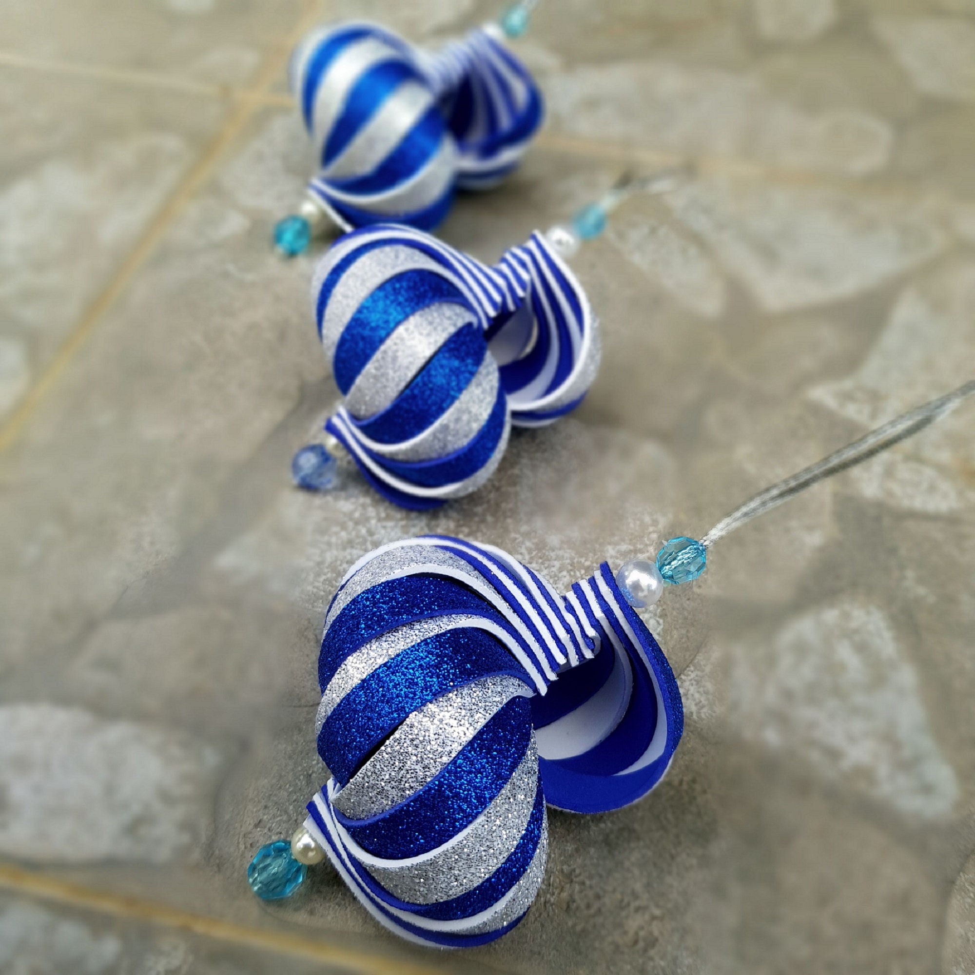 Christmas Tree Ornaments/redwhite Christmas Tree Etsy