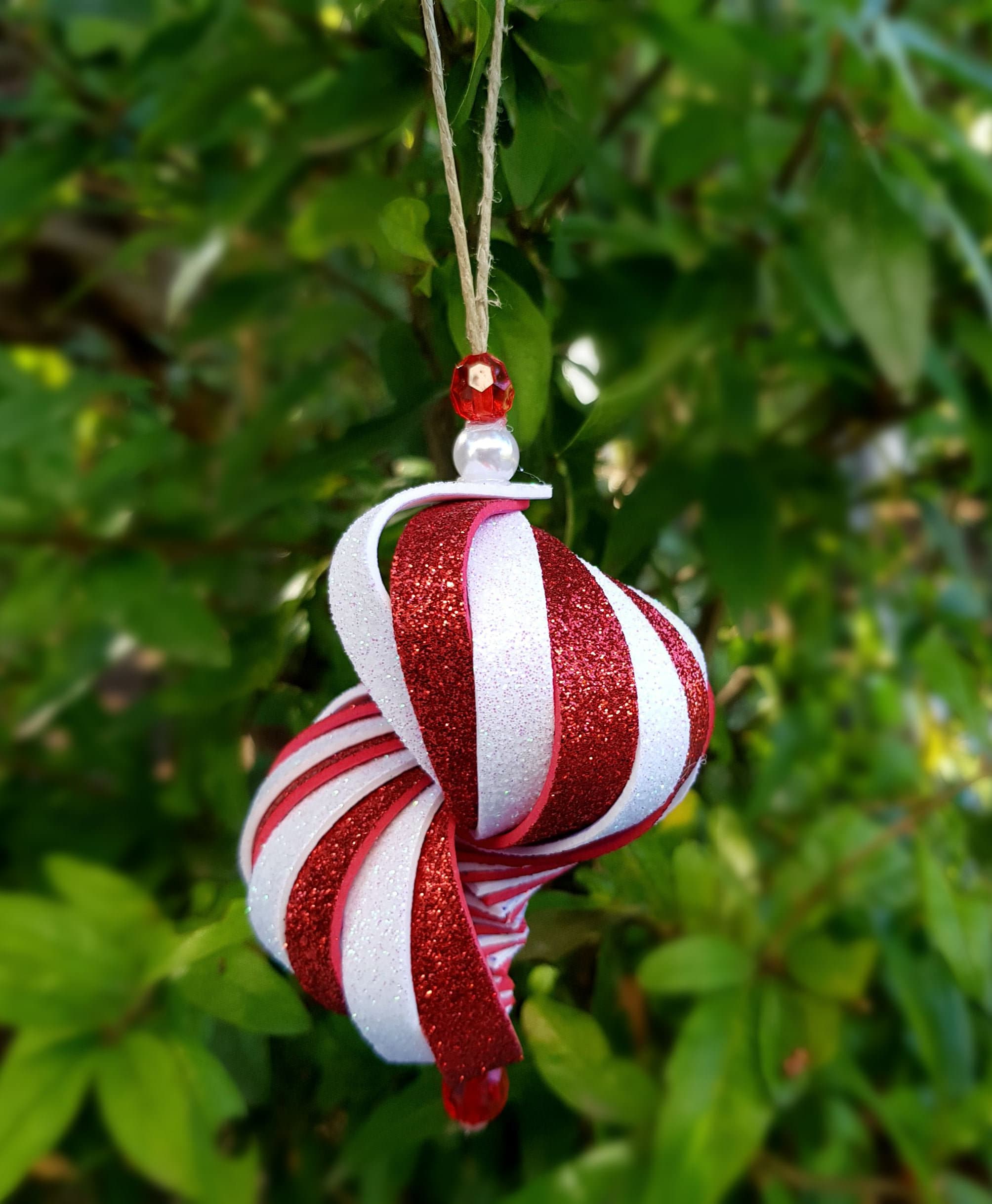 Christmas Tree Ornaments/redwhite Christmas Tree Etsy UK