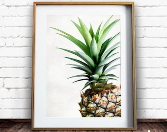 Pineapple Print, Tropical Print, Pineapple Photo, Colour, Fruit Print, Pineapple Wall Art, Printable Wall Art, Instant Download