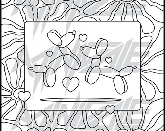 Globos De Perro Página Para Colorear