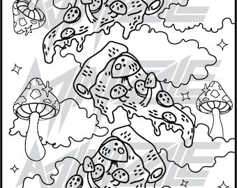 Dibujo de Viaje a Pizza para colorear