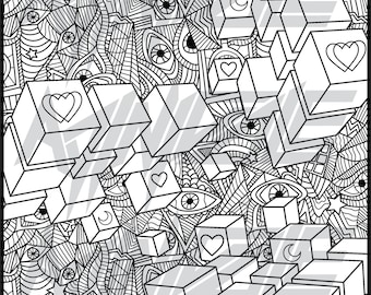 Perspectivas Trippy Página Para Colorear