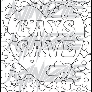 Gays Save PDF Coloring Page