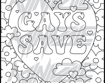 Página para colorear de Gays Save PDF
