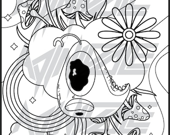 Página para colorear de monstruo extraño