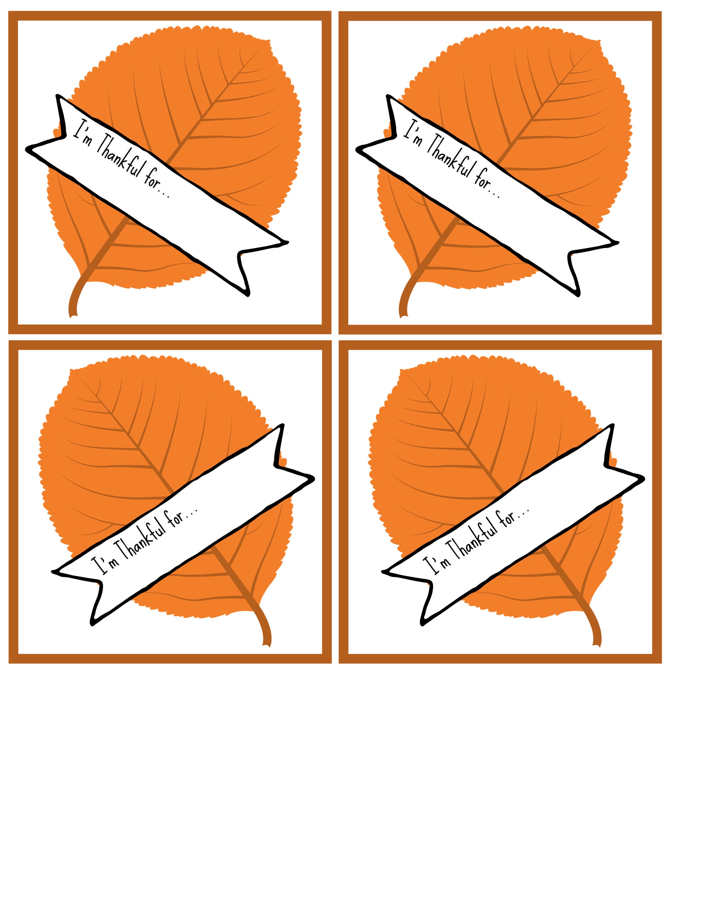 Thanksgiving Leaves - Gratitude Leaves - Printable Thankful Leaves ...