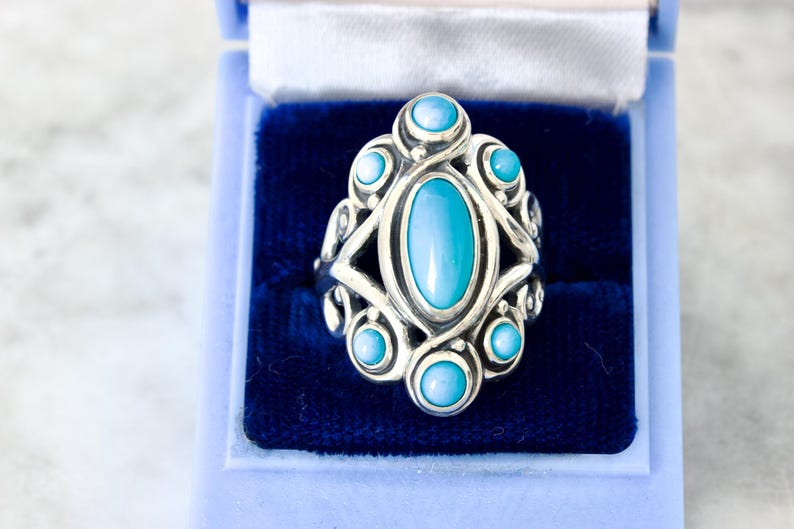 Relios Silver Rings Carolyn Pollack Relios Ring in Sterling Silver, Size 9, Sleeping Beauty ...