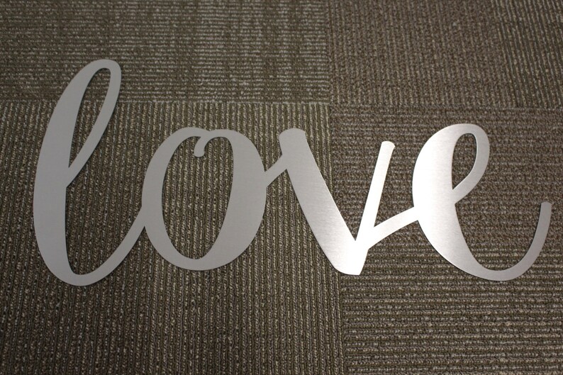 Metal Sign Inverted Love Sign Etsy