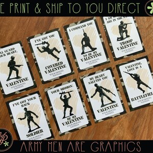 Kids Army Valentine Cards, Army Valentines Day Cards, Army Men Valentines, Army Camo Valentines, Camo Valentines, Printed & Shipped