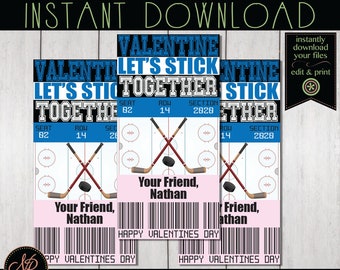 Hockey Valentines Etsy