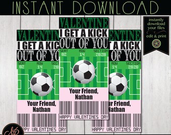 Soccer Valentines Etsy