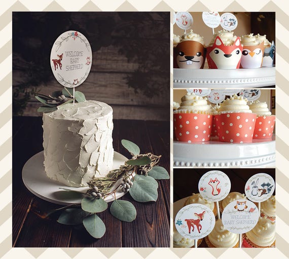 Woodland Baby Shower Printable Woodland Baby Shower Woodland Etsy