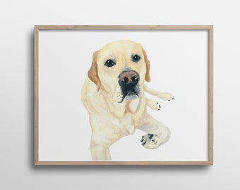 Morgan the English Labrador Retriever Watercolor Art Print