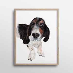 Lloyd the Basset Hound Watercolor Art Print