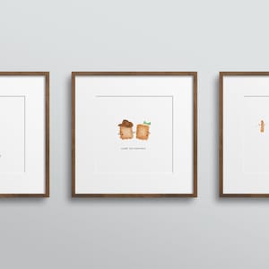Set of Three Whimsical Dancing Pasta Kitchen Print