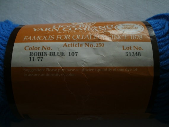 Lion Brand PamelaRobin Blue 107100/% Virgin Acrylic4 Ply4 oz Skein