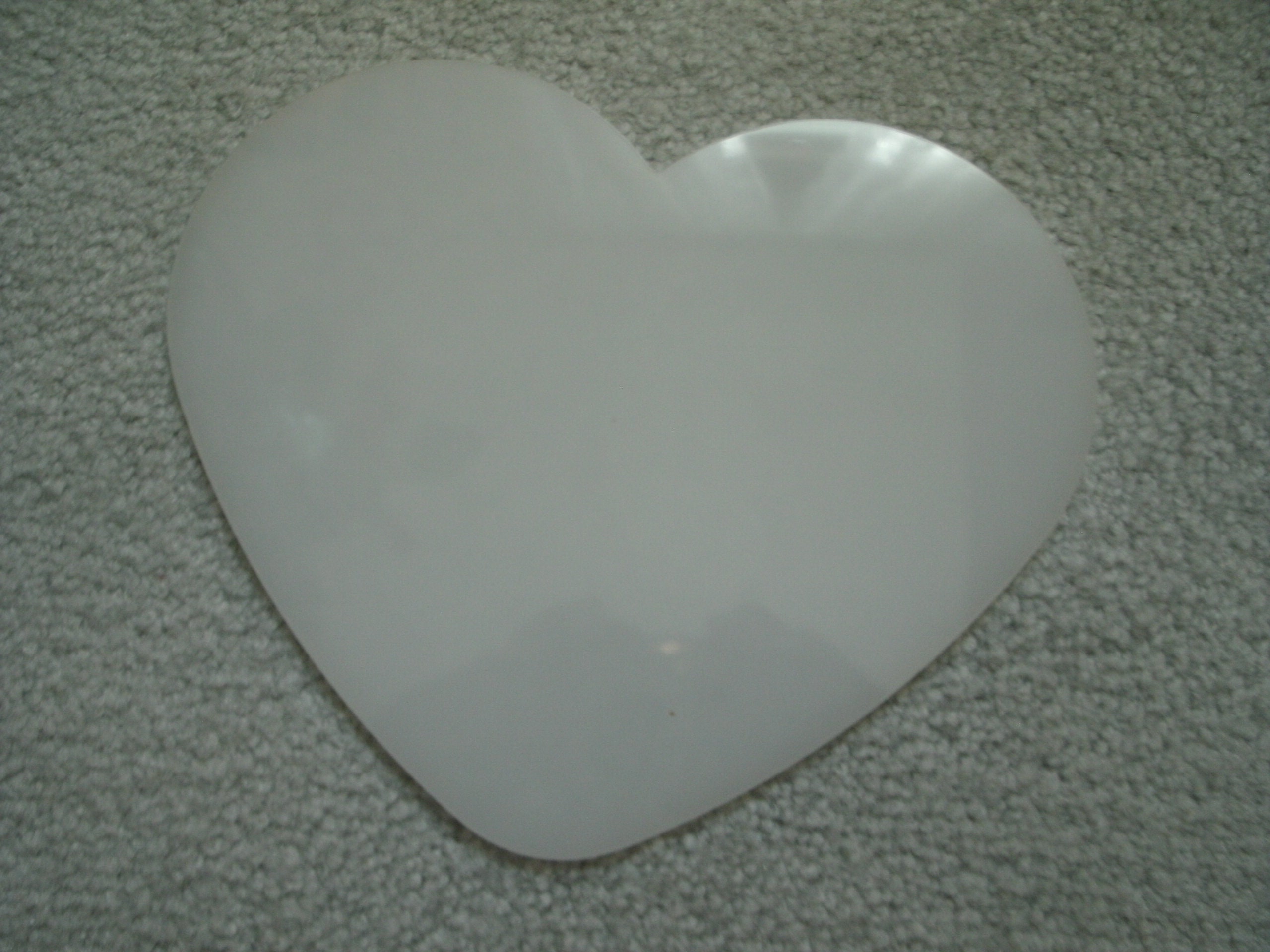 Clear Acrylic Hearts 6 Inches Tall 7 3/8 Inches Wide 3/16 Inches Thick