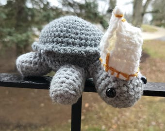 Peluche de crochet artesanal de la tortuga Papa Miriel