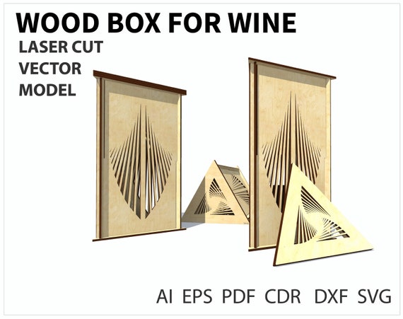Laser Geschnitten Wein Box Vorlage Sperrholz Etsy