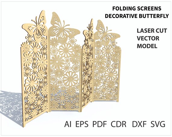 cnc pattern Butterfly Tea House cnc project DXF vector plans laser cutting glowforge files Laser cut files SVG laser vector