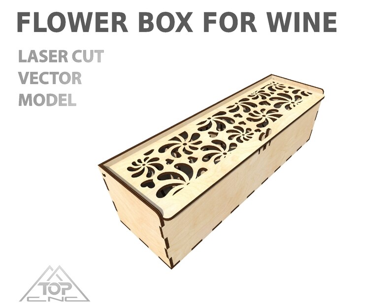 Wine Box Wood Wine Box. Laser Cut Project Plan. Instant Etsy