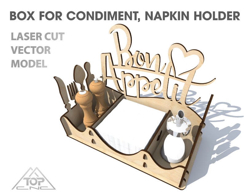 Napkin Holder Vector File. Template for Laser Cutting Napkin Etsy