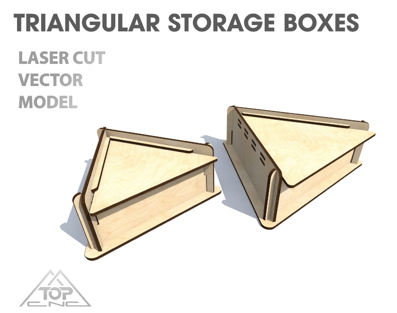 Laser cut storage box template. Plywood storage box template. Etsy