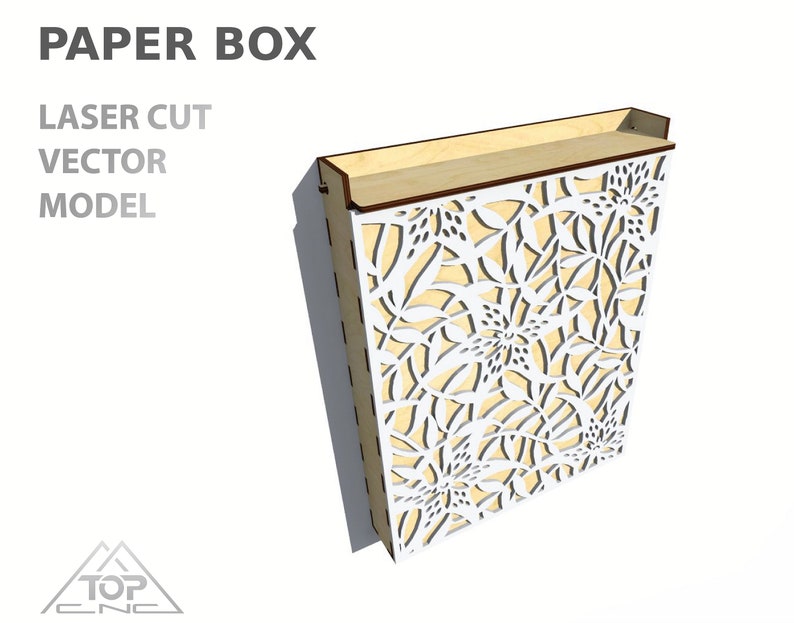 Laser cut paper box. Box design file for laser cut or cnc. Etsy
