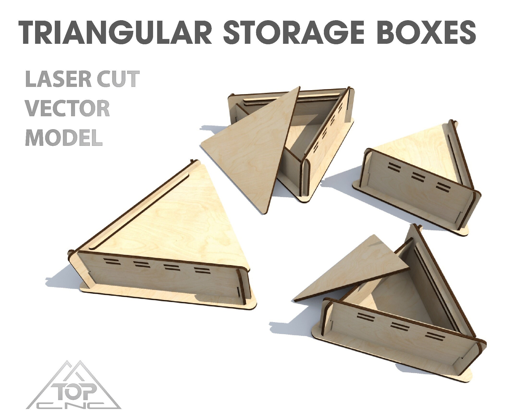 Laser cut storage box template. Plywood storage box template. Etsy