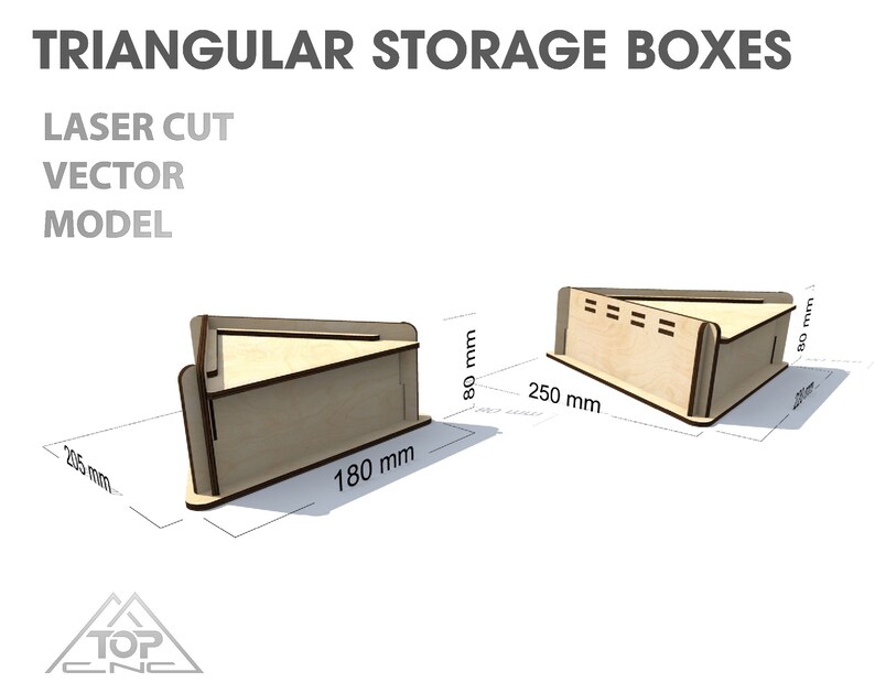 Laser cut storage box template. Plywood storage box template. Etsy
