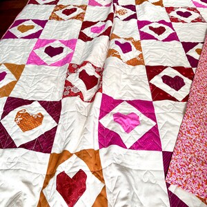 Bias Hearts Quilt Pattern