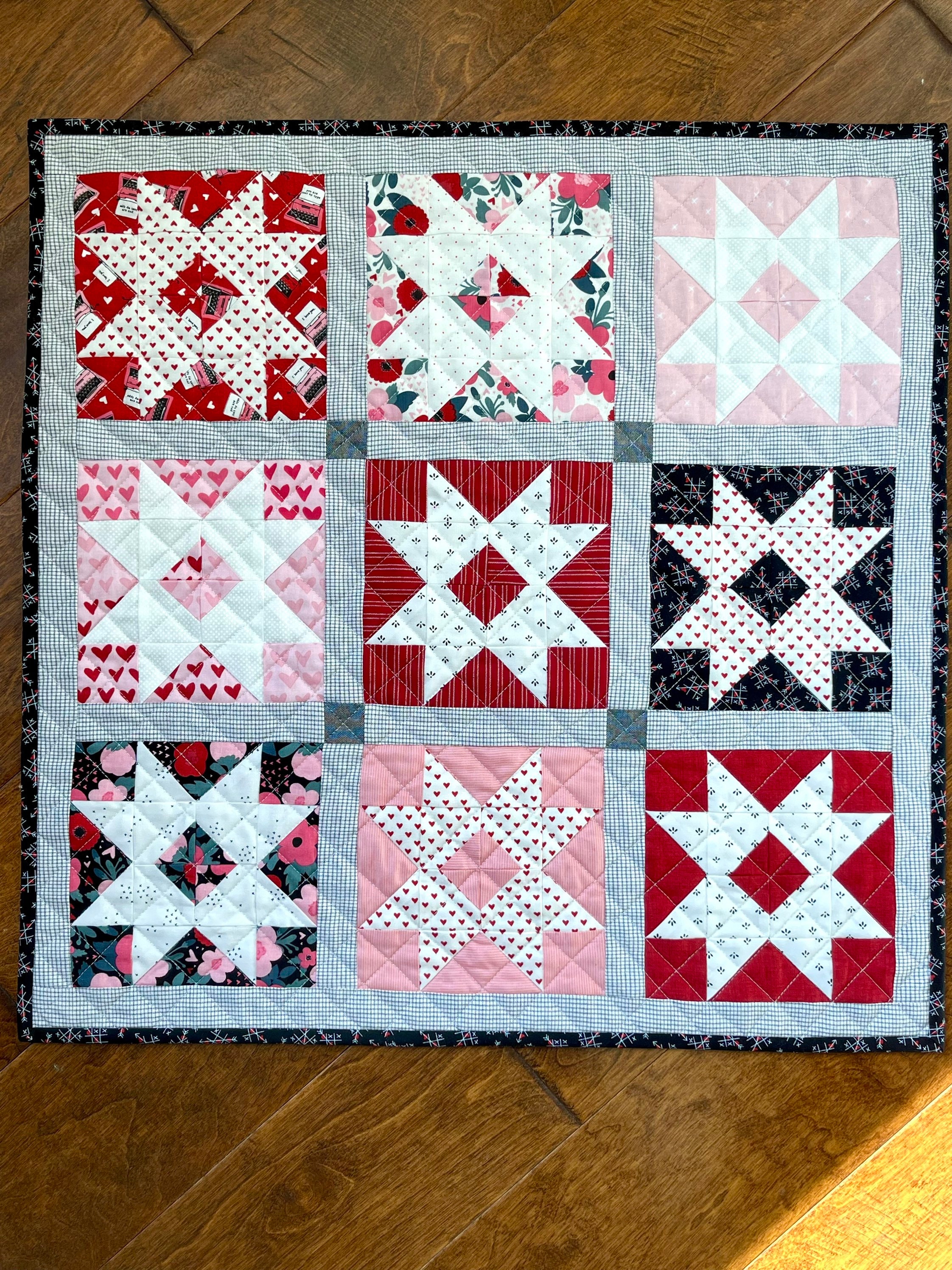 Nine Patch Star Mini Quilt Pattern PDF Digital File - Etsy